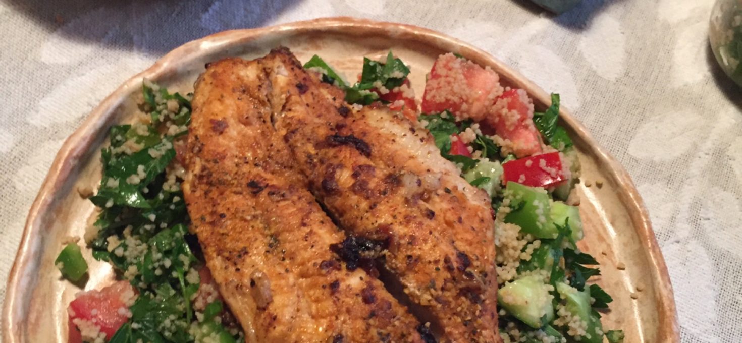 Blackened Tilapia with Couscous Salad