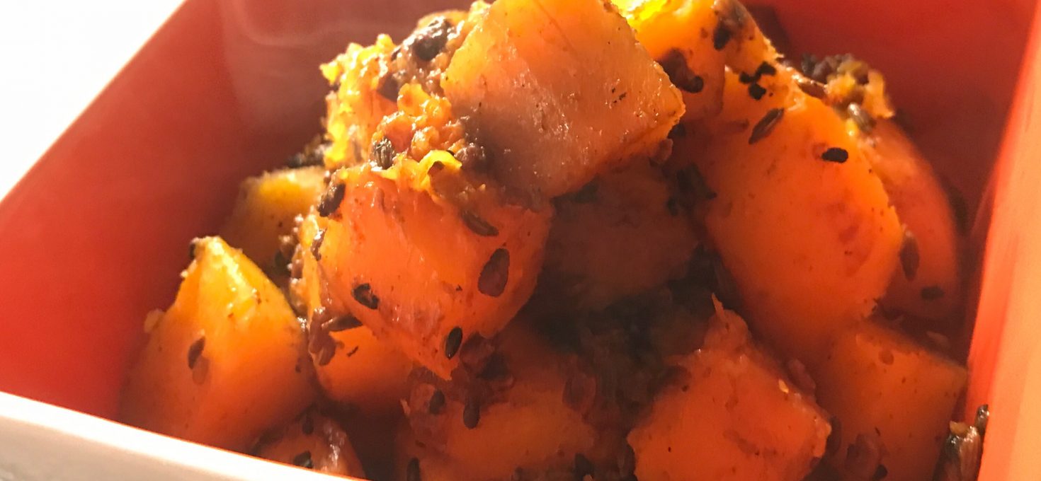 Achari Kaddu or Savoury Butternut Squash